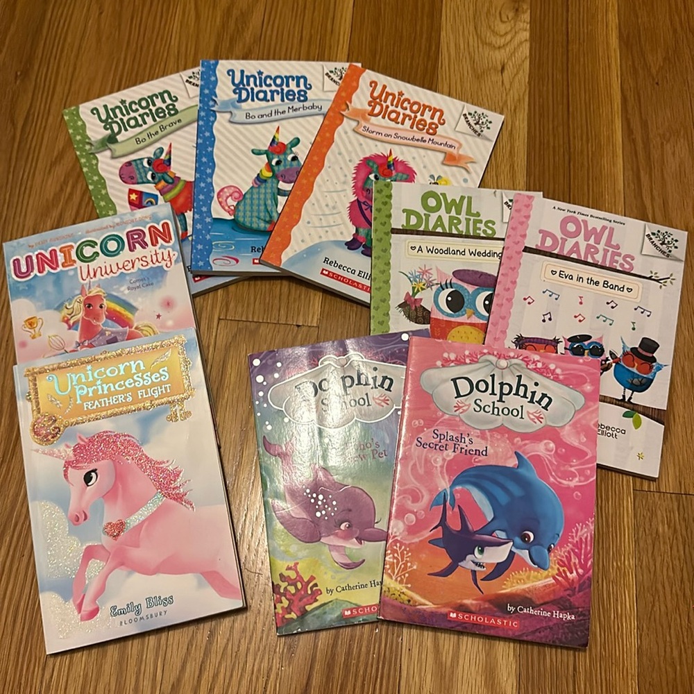 Unicorn Diaries, Owl Diaries & assorted books set